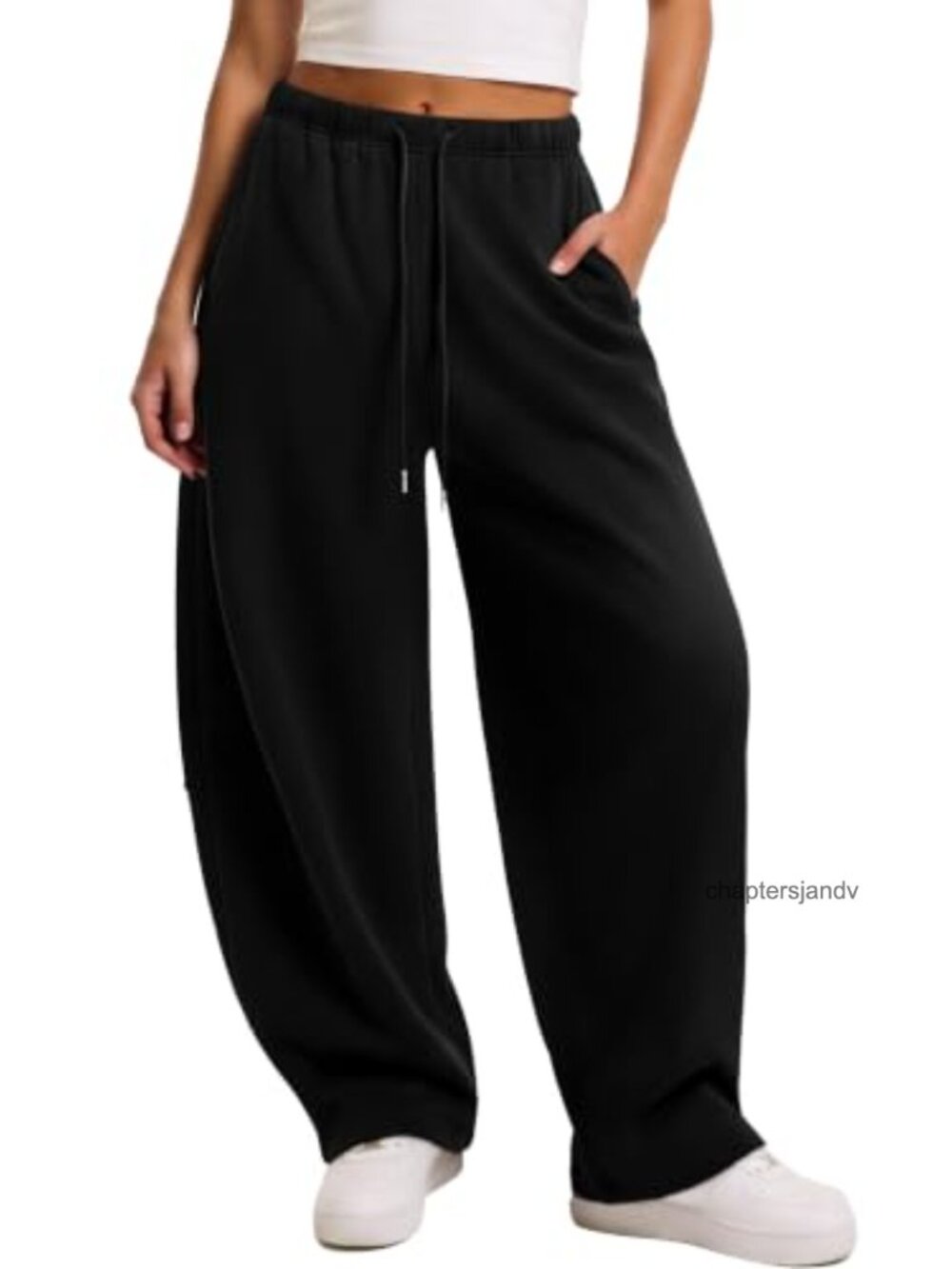 Sampeel Barrel Sweatpants Wide Leg Baggy Comfy Flowy Pull On